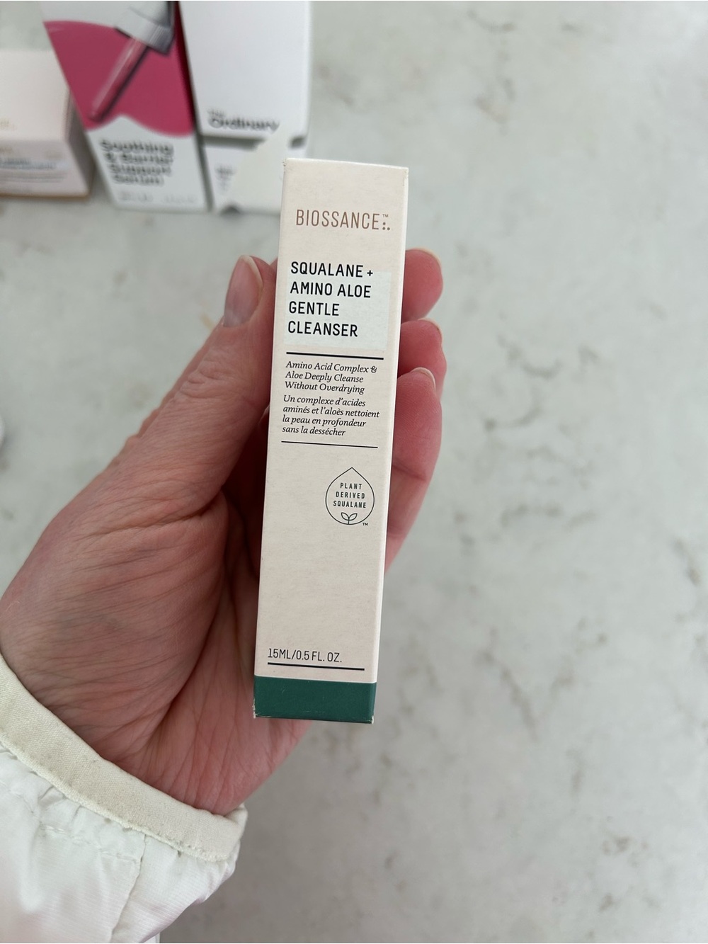 Biossance Squalane + Amino Aloe Gentle Cleanser — Cream & Green